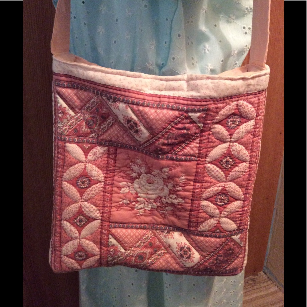 Homemade Shoulder length purse patch work design